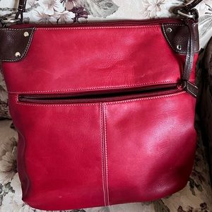 Red Leather Tignanello Purse
